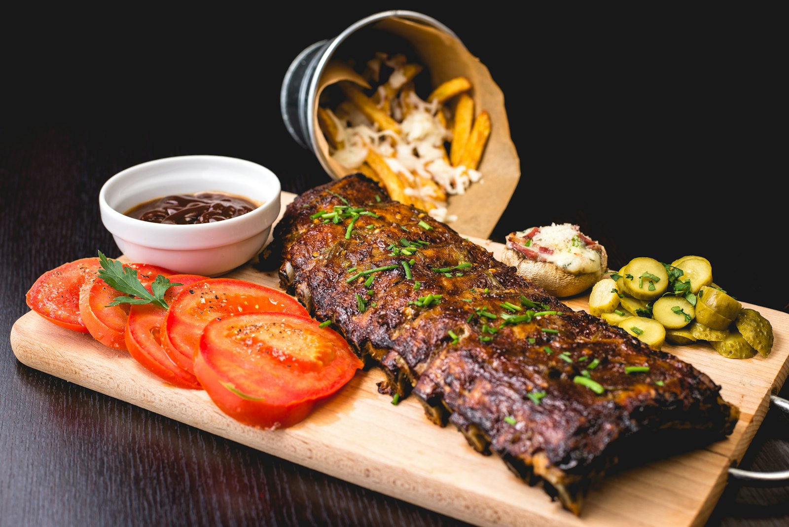 Costillas de res asadas lentamente
