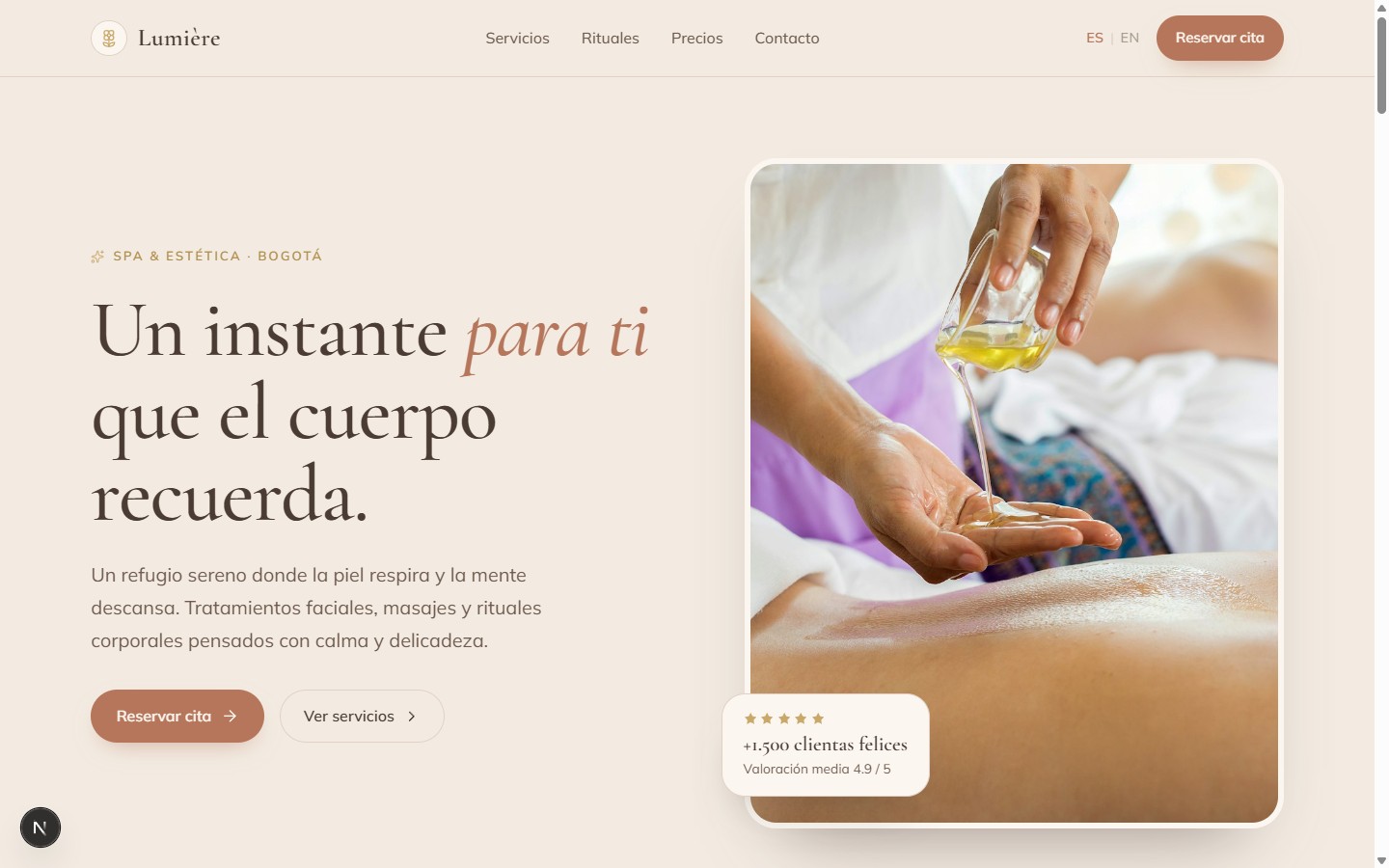 Spa & estética — Lumière Spa